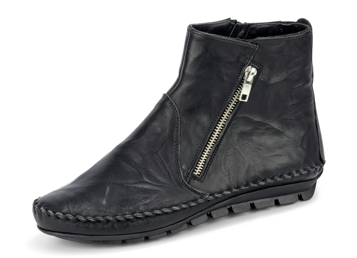 Gemini Mokassin-Stiefelette mit Zier-Reißverschluss