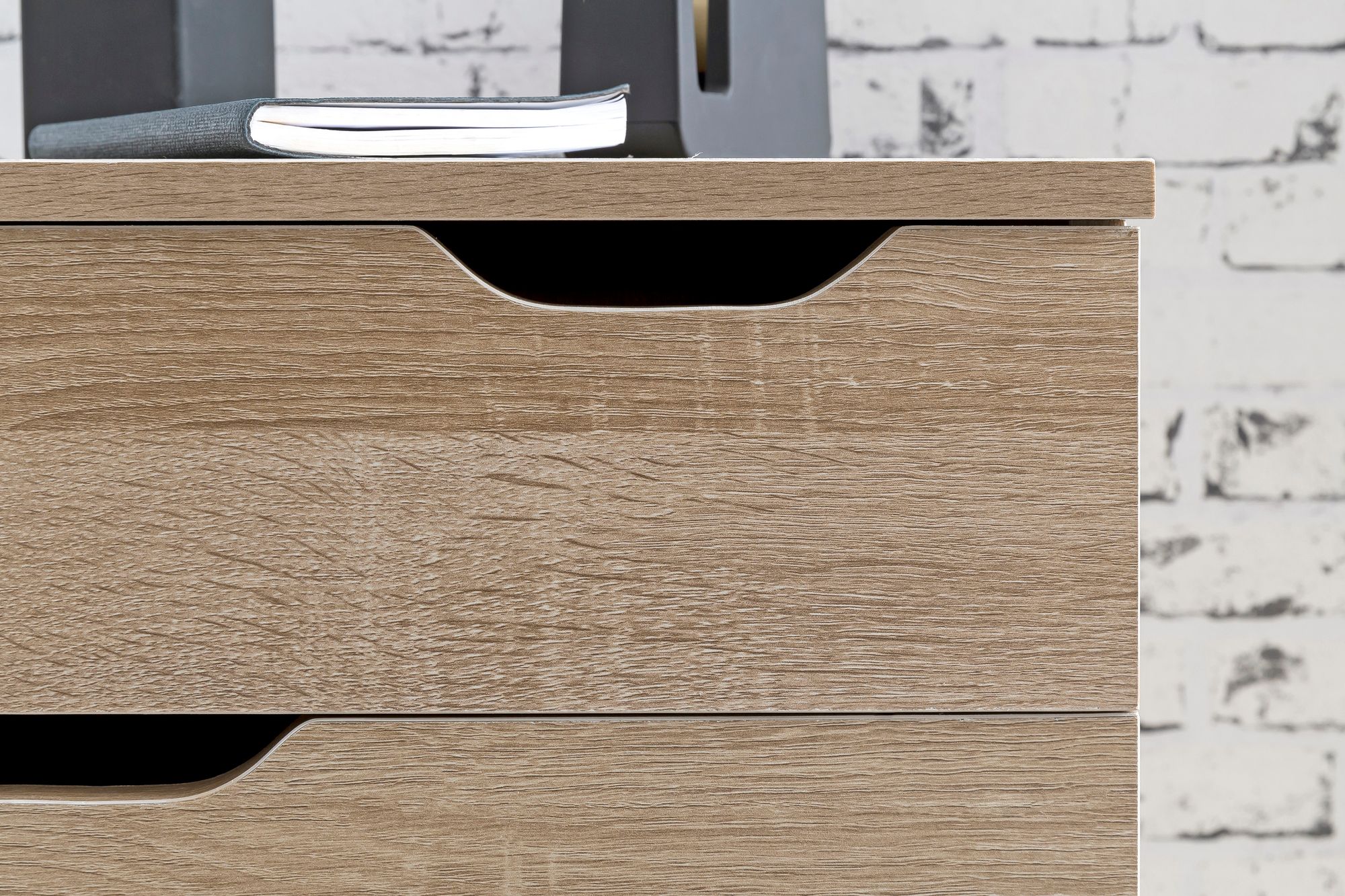 KADIMA DESIGN Stylischer Rollcontainer mit 4 Schubladen und Rollen, Modernes Design für Büroambiente