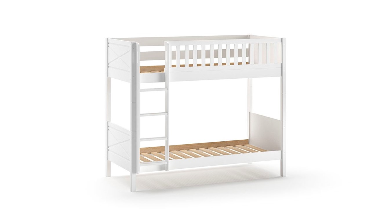 Stapelbed Scott met ladenset wit