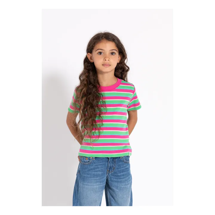 Finger in the nose T-shirt Rayé Kelly | Rose