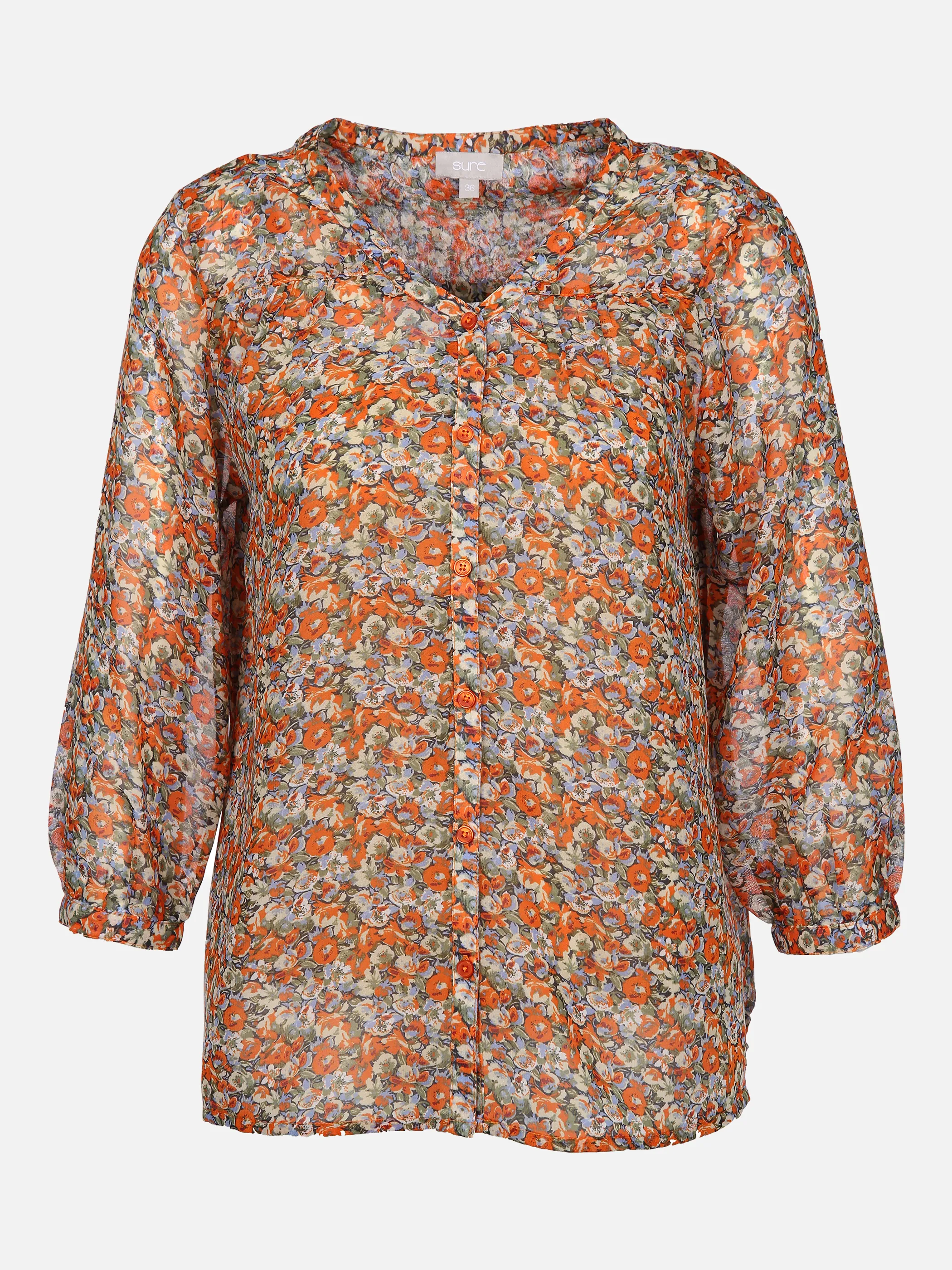Damen Chiffonbluse im Blumenprint