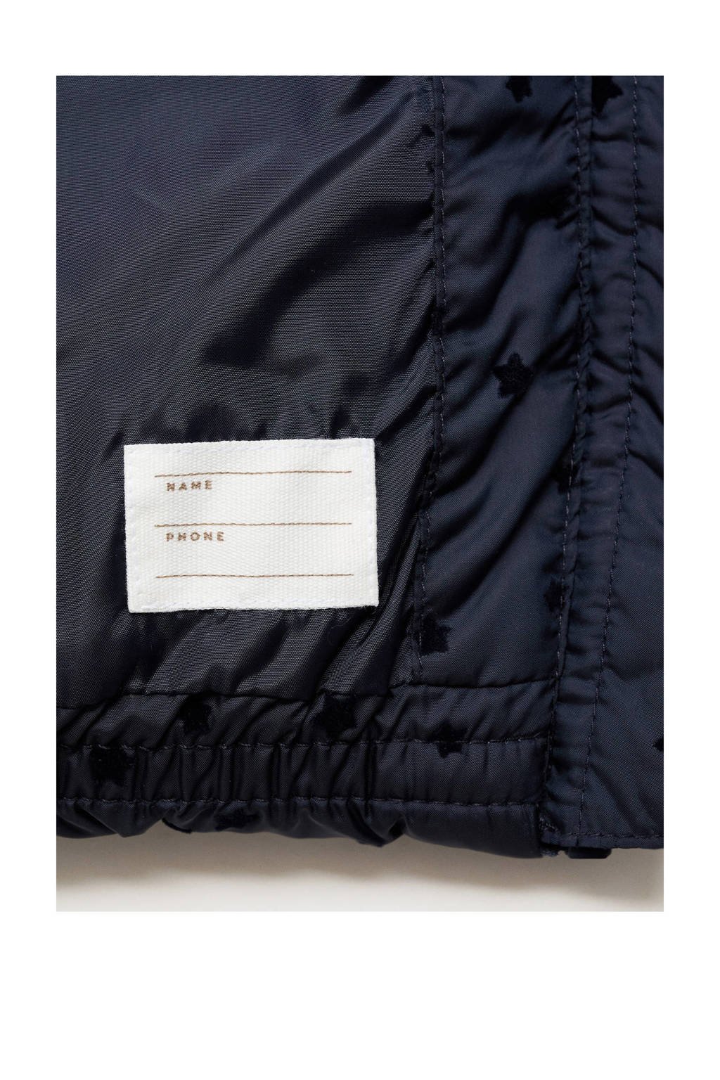Mango Kids gewatteerde jas donkerblauw