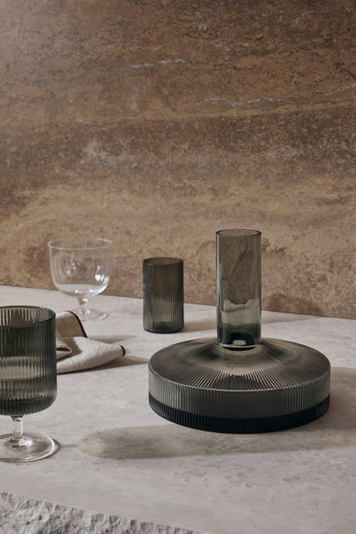 Ferm Living Ripple glas set van 2 Clear