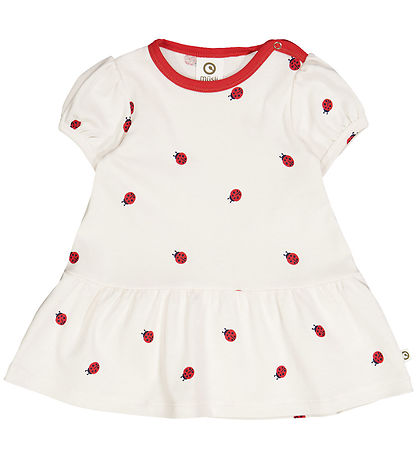 M?Slå Kjole - Ladybird - Balsam Cream/Apple Red