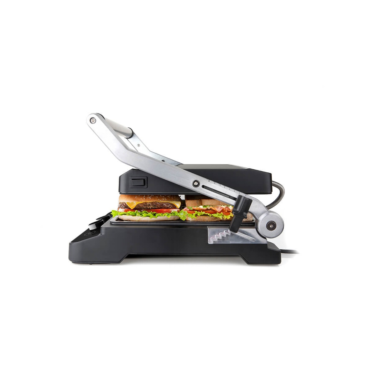 BLACK+DECKER Bordgrill, Ekstra Plate 2000W, Børstet Stål
