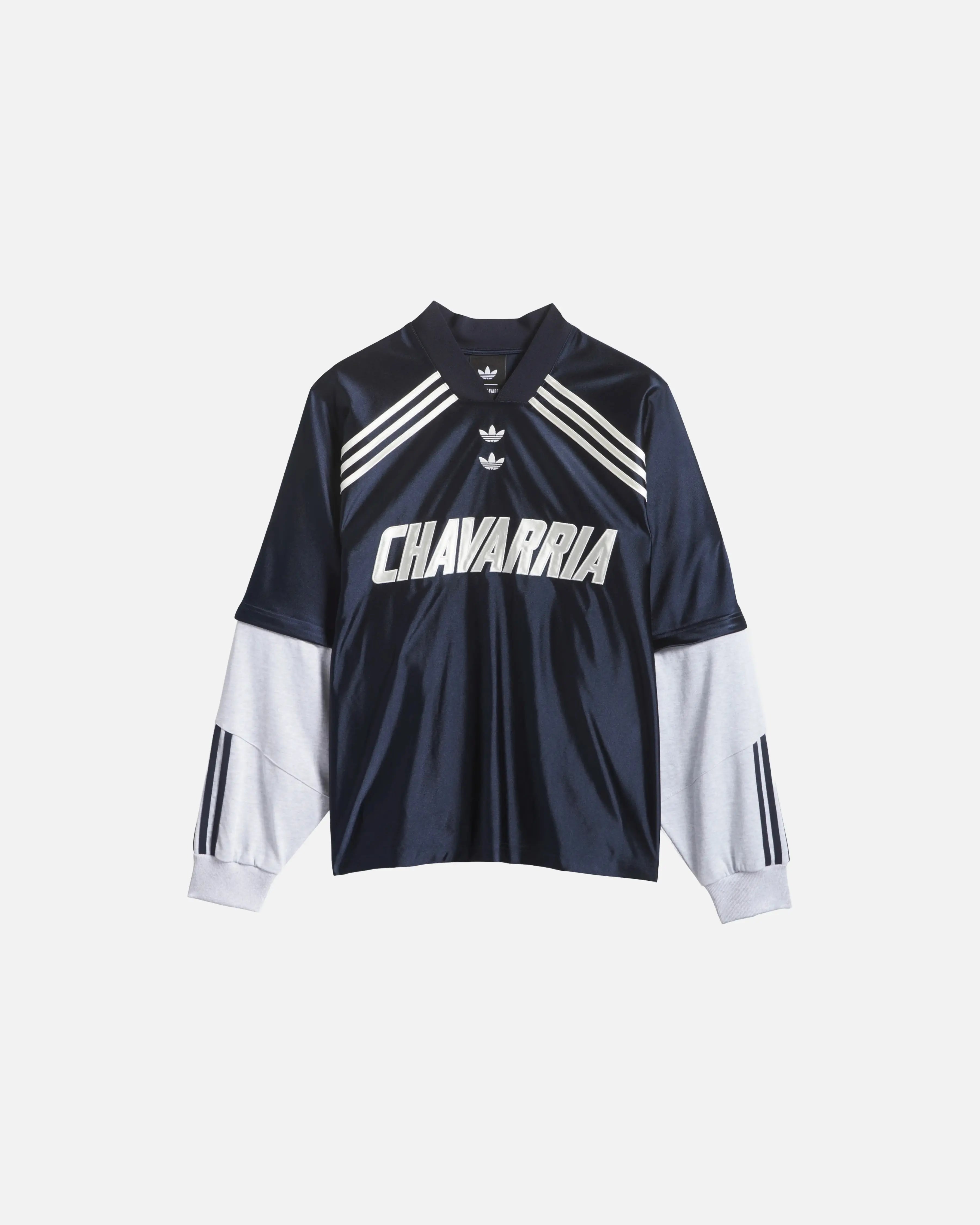 adidas Willy Chavarria Dazzle Long Sleeve Jersey  (Legend Ink/Light Grey Heather)