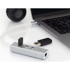adaptateur USB 2.0 vers Fast Ethernet, 3 ports USB