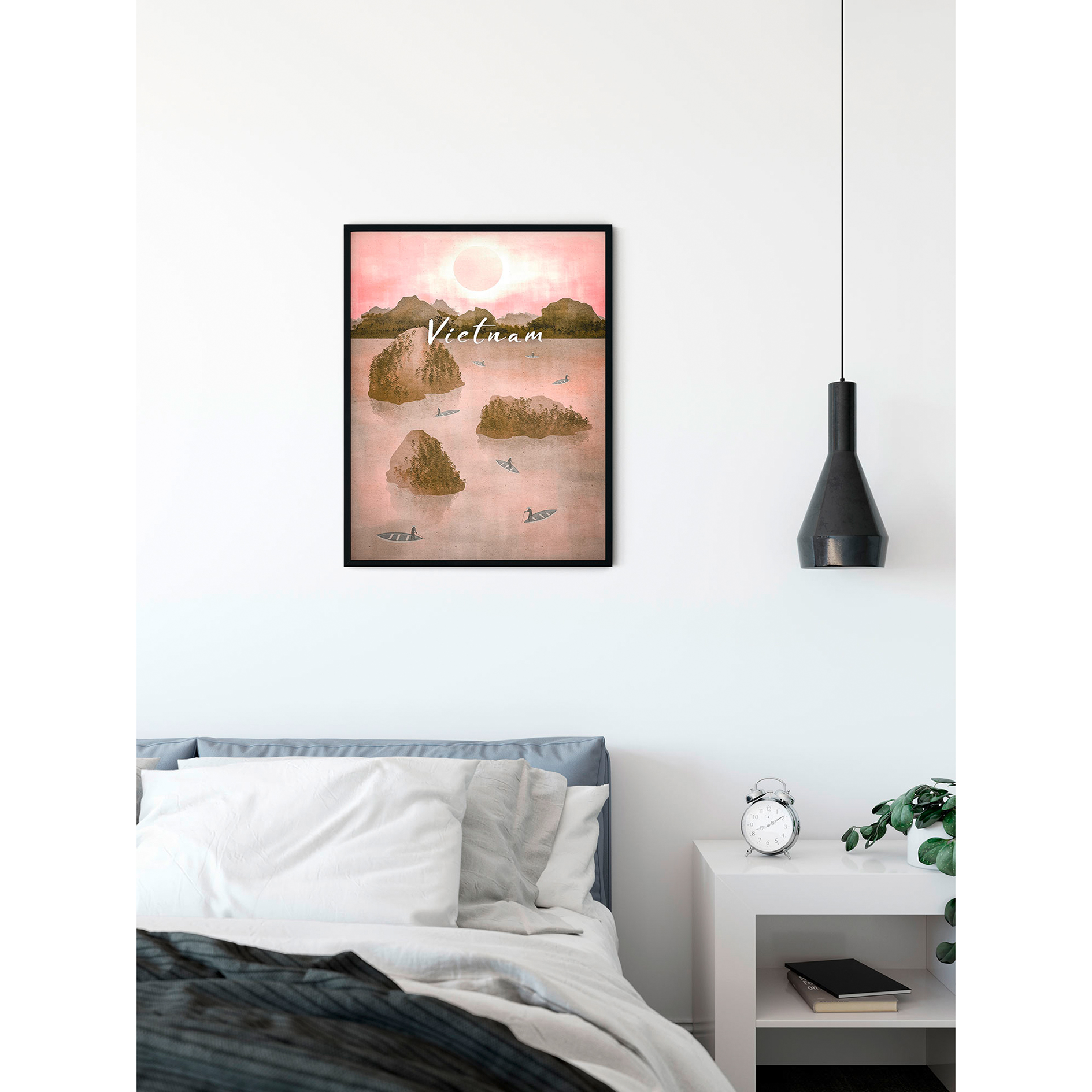 Wandbild VINTAGE TRAVEL VIETNAM - bunt - 50x70 cm