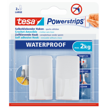 Tesa Haak Powerstrip Rechthoek Wit Kunststof - 2 Stuks