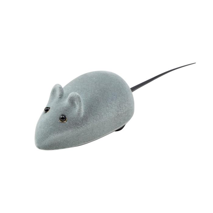JOUET SOURIS MECANIQUE 18X4X4CM GRIS