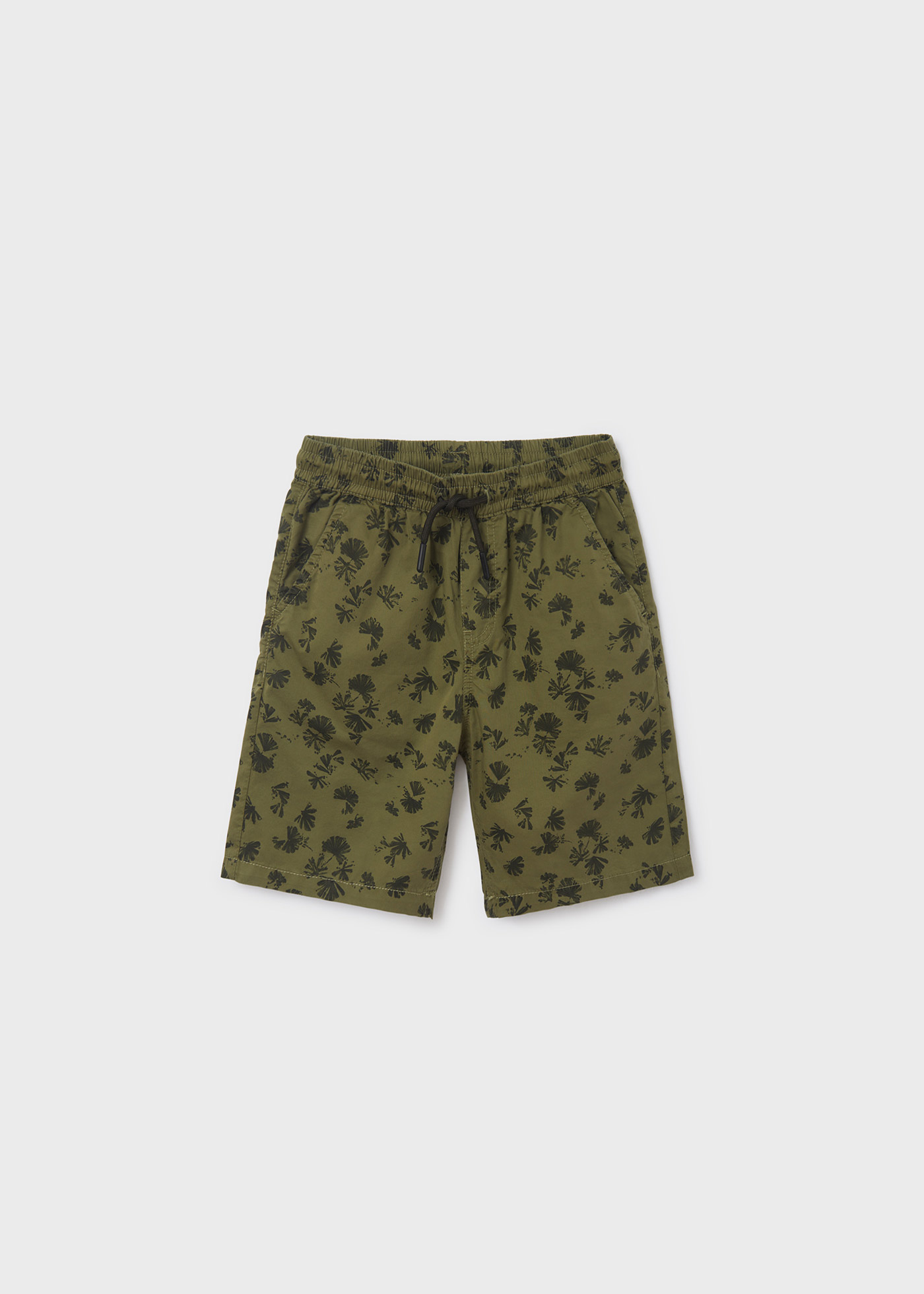 Bermuda infantil de algodão estampado