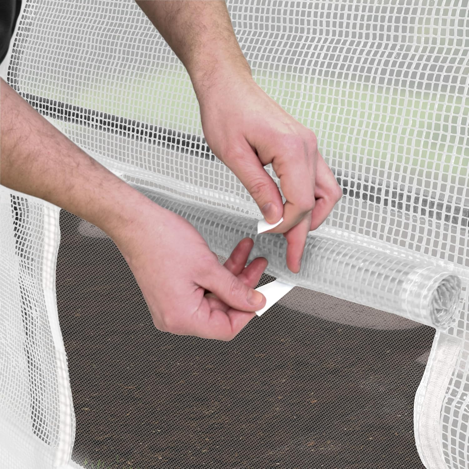 TOOLPORT Foliengewächshaus Gewächshaus 3x8m Premium mit schwenkbarer Türkonstruktion PE-Plane 180 g/m² weiß transparent