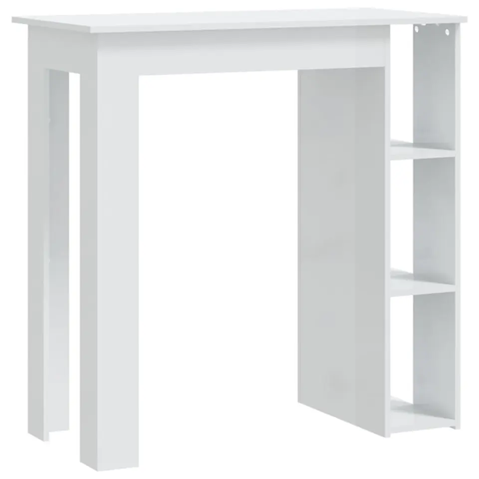 vidaXL - Bartafel - Wit - Bewerkt hout