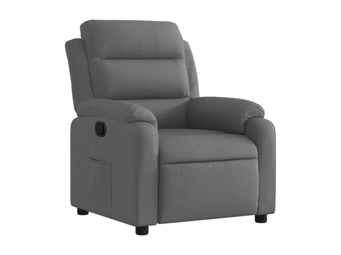 Fauteuil inclinable Gris foncé Tissu