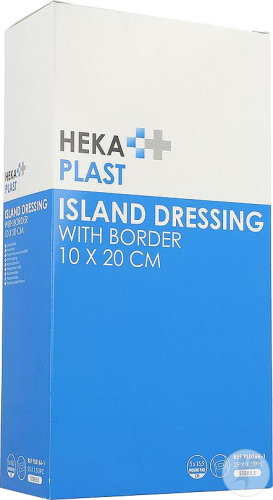 Hekaplast Border Pansement Adhésif À Îlot Central Stérile 10x20cm 25 Pièces