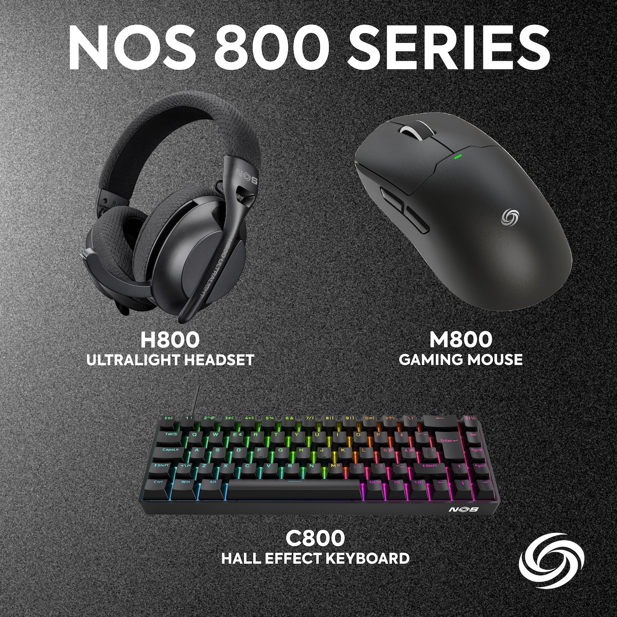 NOS H-800 trådløst gaming headset