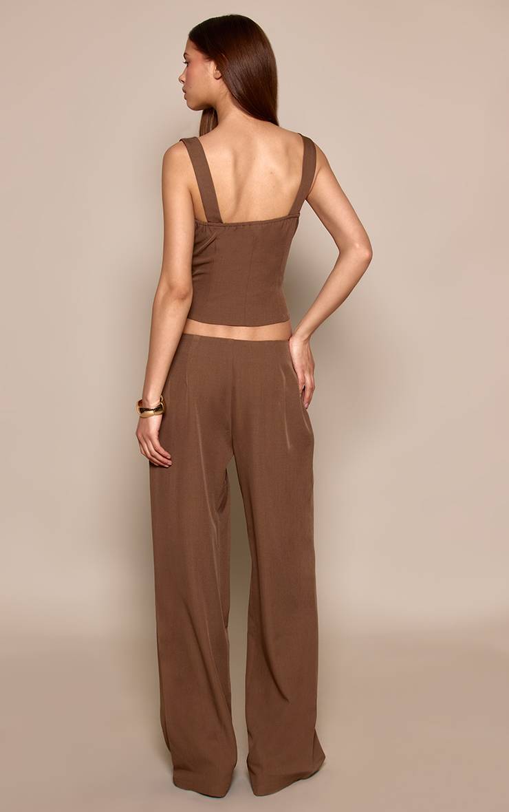 Moka Pantalon Coordonné Plissé Ajusté