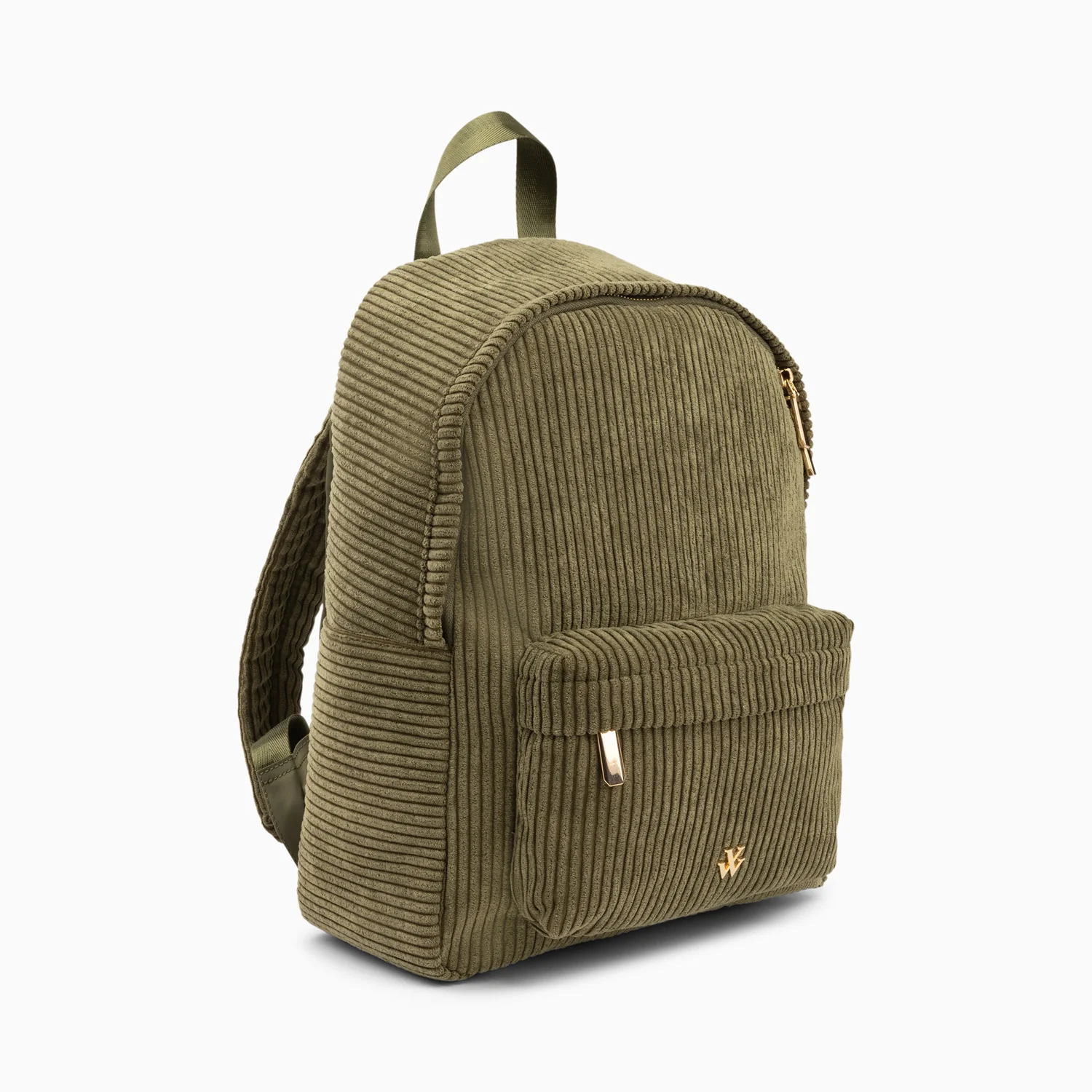Sacs à dos -Sac à dos Yara kaki en velours côtelé