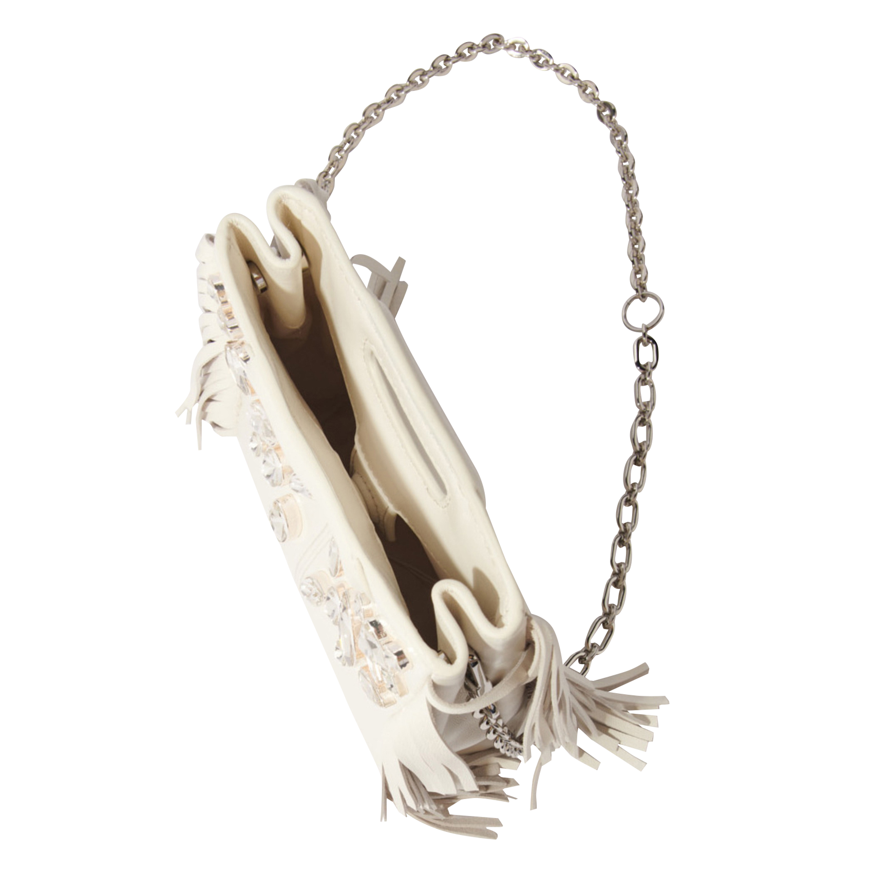 M MINI - Sac bandoulière en cuir | Blanc