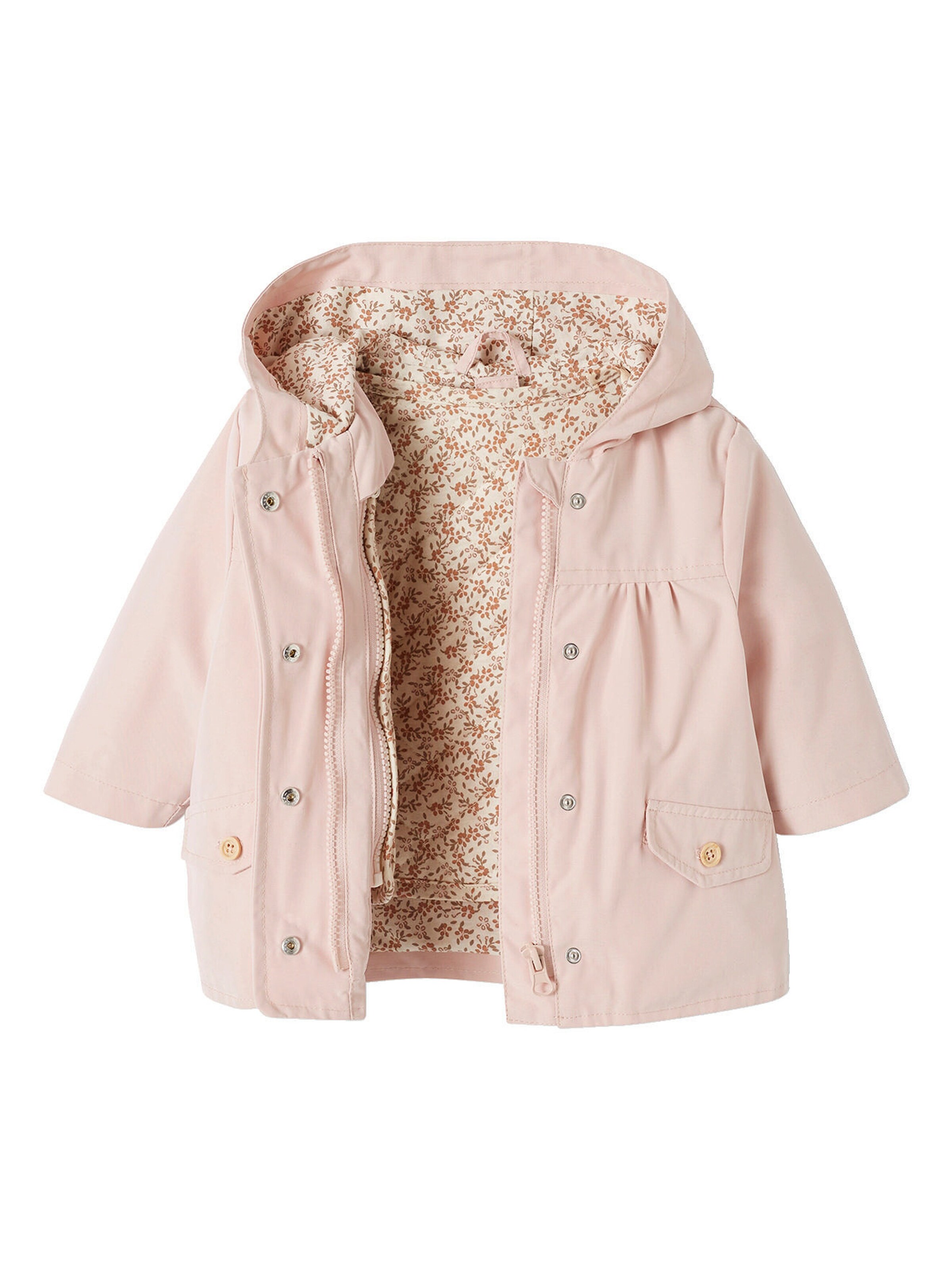 Vertbaudet Baby 3-in-1-Jacke mit Recycling-Polyester pudrig rosa