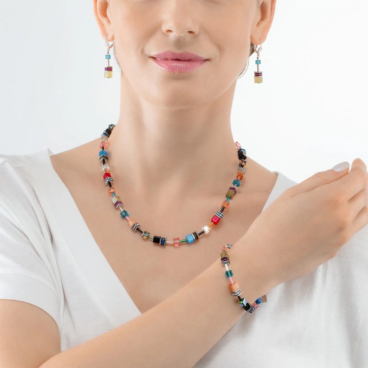 Collier Coeur de Lion Geocube Iconic MulticoloreFancy