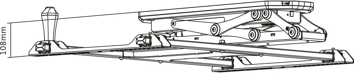 Multibrackets M Motorized Ceiling Mount Supports TV