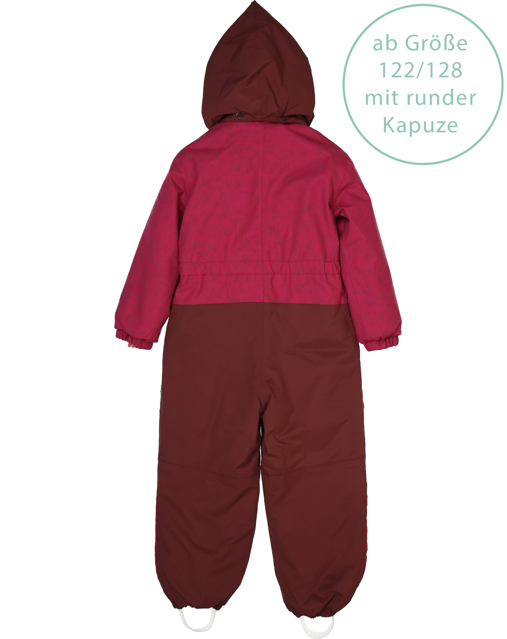Winteroverall TURVA ICE in raspberry/sable