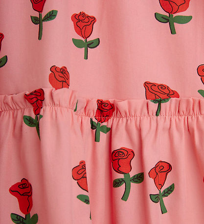 Mini Rodini Kleid - Roses AOP Puff - Pink