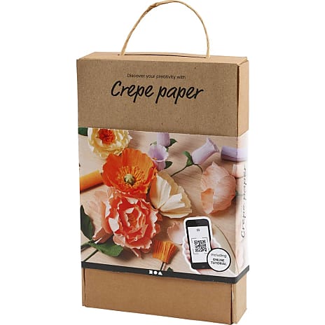 Crepepapirblomster læringssæt - flere farver