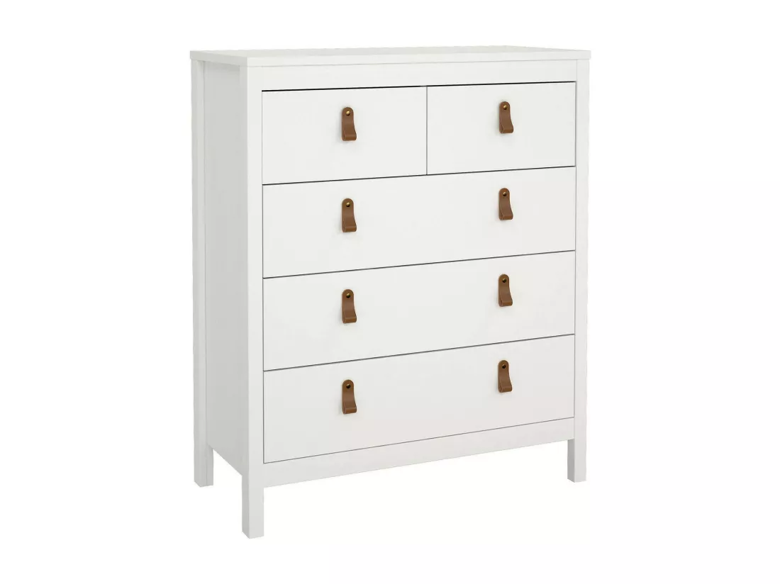 Commode Drizzol, Commode polyvalente, Commode de chambre, Meuble avec tiroirs, 82x38 h99 cm, Blanc