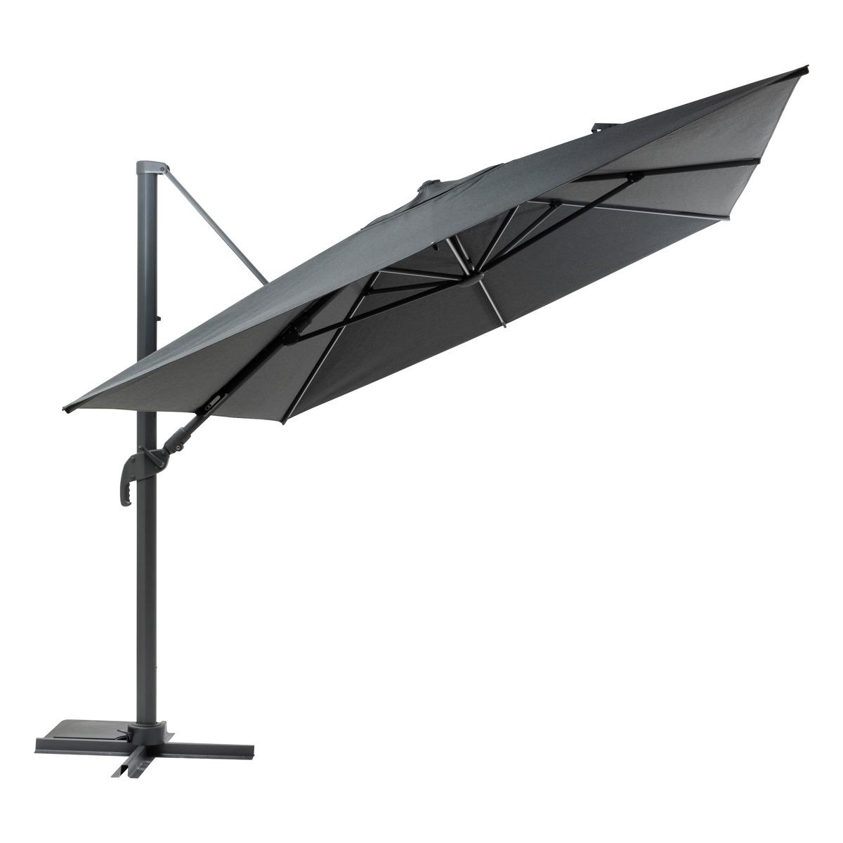 PARASOL DECENTRE MELHIA 4X3M LUMINEUX GRAPHITE ANTHRACITE