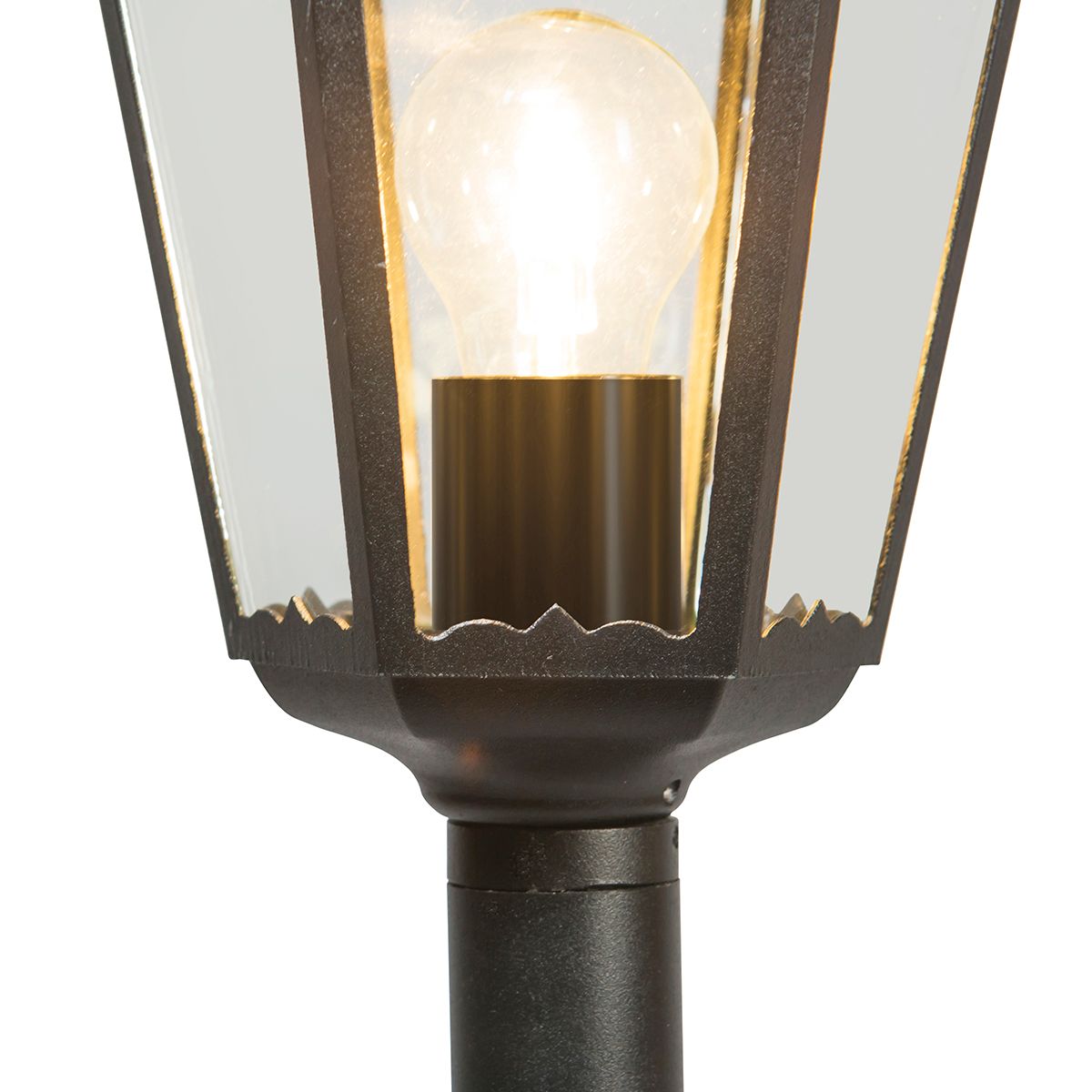 Klassieke staande buitenlamp zwart 170 cm IP44 - New Orleans