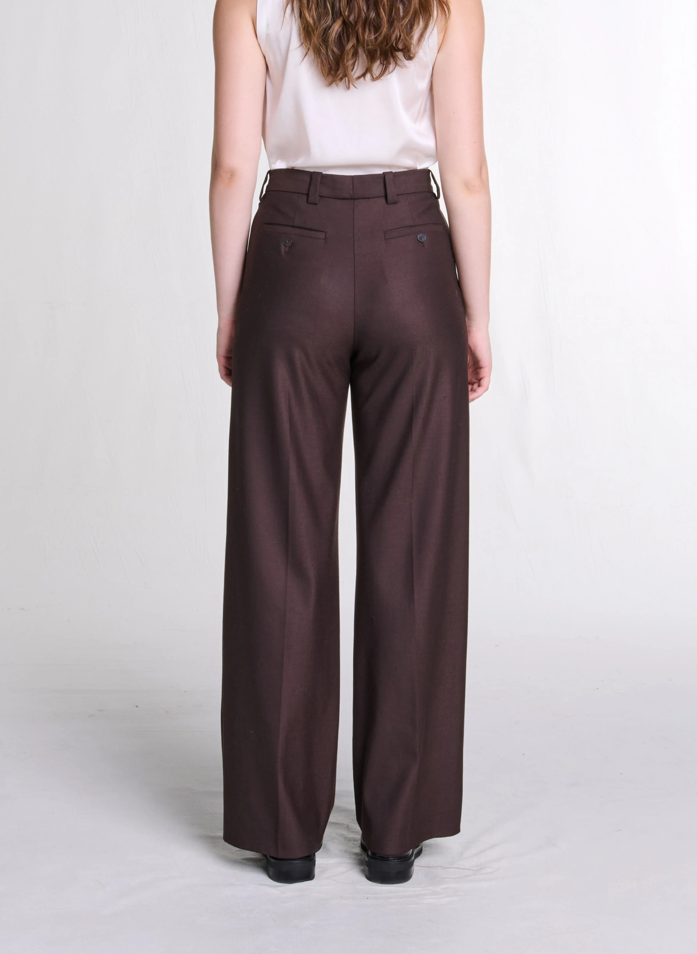 Pantalon à pinces | Marron