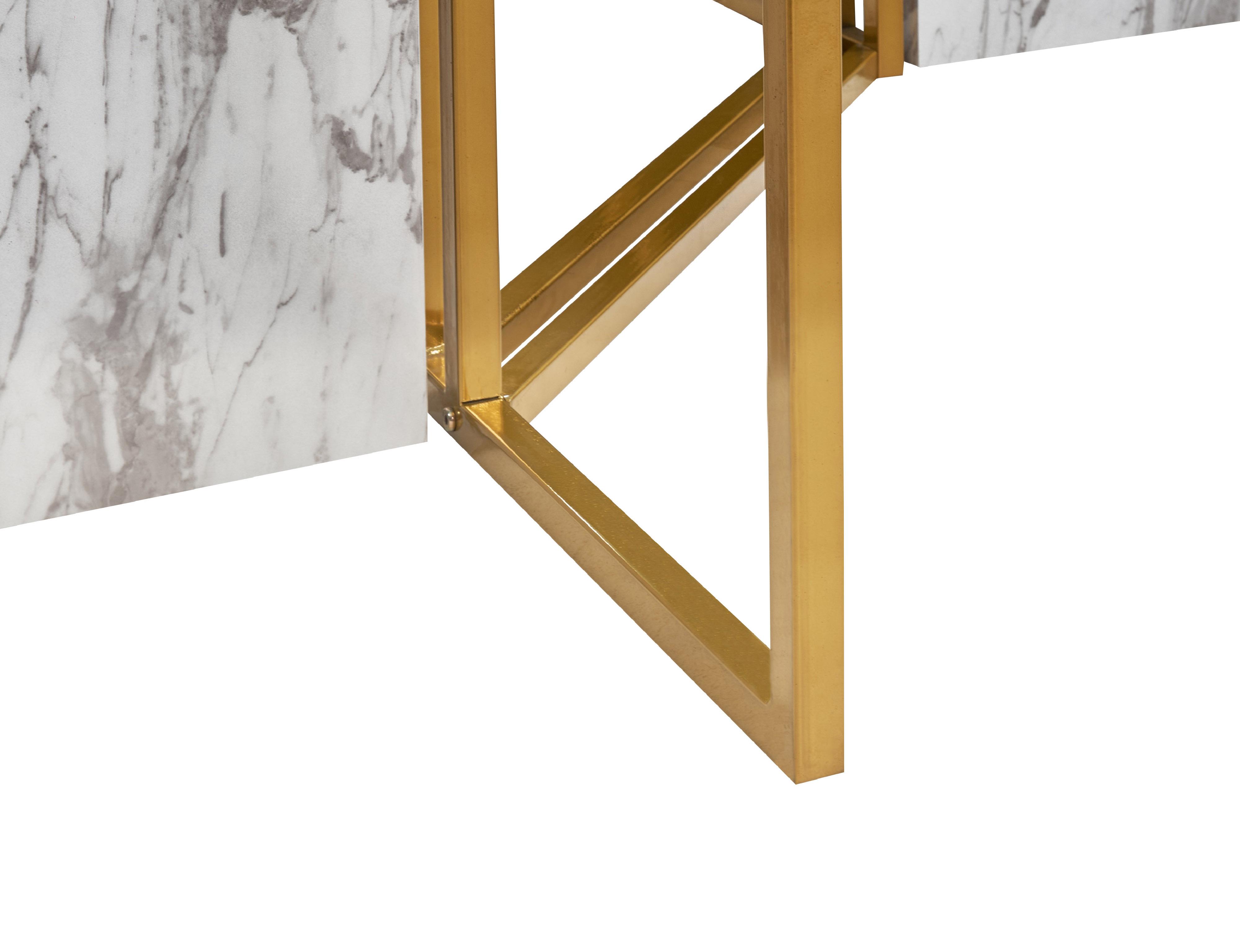 Eettafel CALCIO Wit marmer 100 cm 200 cm