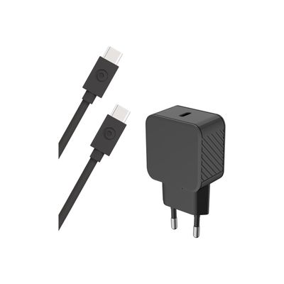 BIGBEN Connected - chargeur secteur pour smartphone - 25W - Power Delivry GaN + Cable USB C/ USB C - Noir