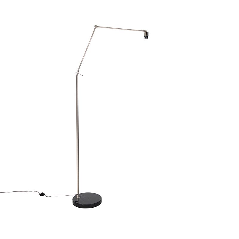 Moderne vloerlamp staal verstelbaar - Editor