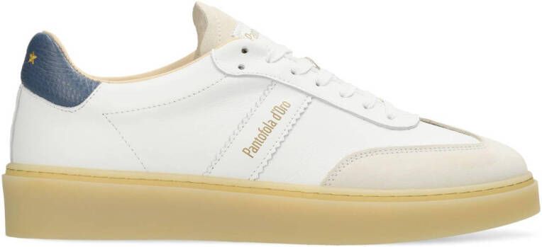 Pantofola d'Oro Argentario leren sneakers wit lichtbeige
