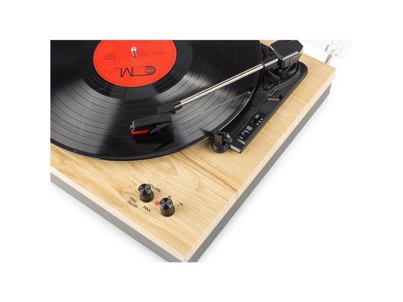 Fenton Plattenspieler RP165L Hellbraun HiFi-Plattenspieler mit Riemenantrieb