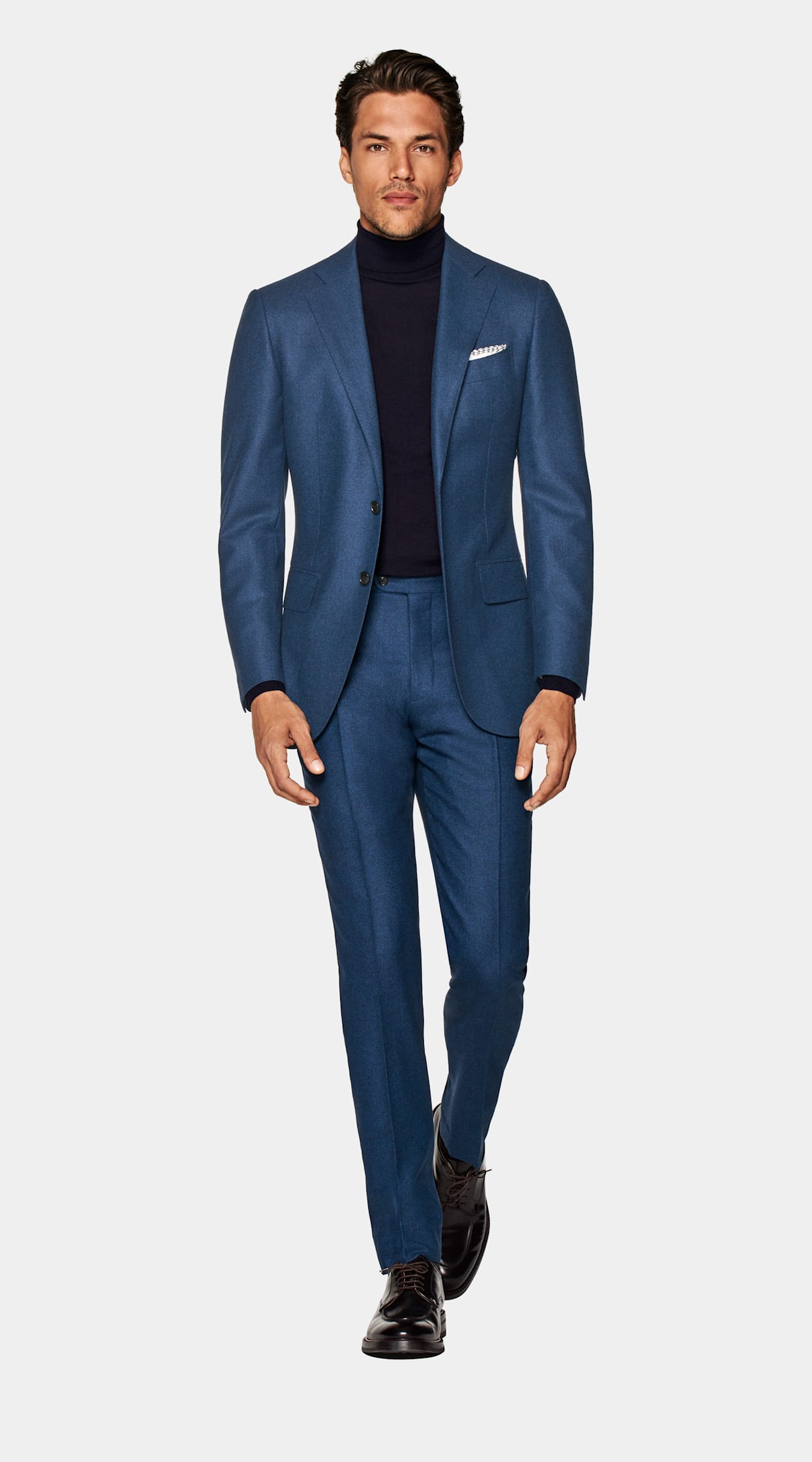 Costume Lazio coupe Tailored bleu moyen