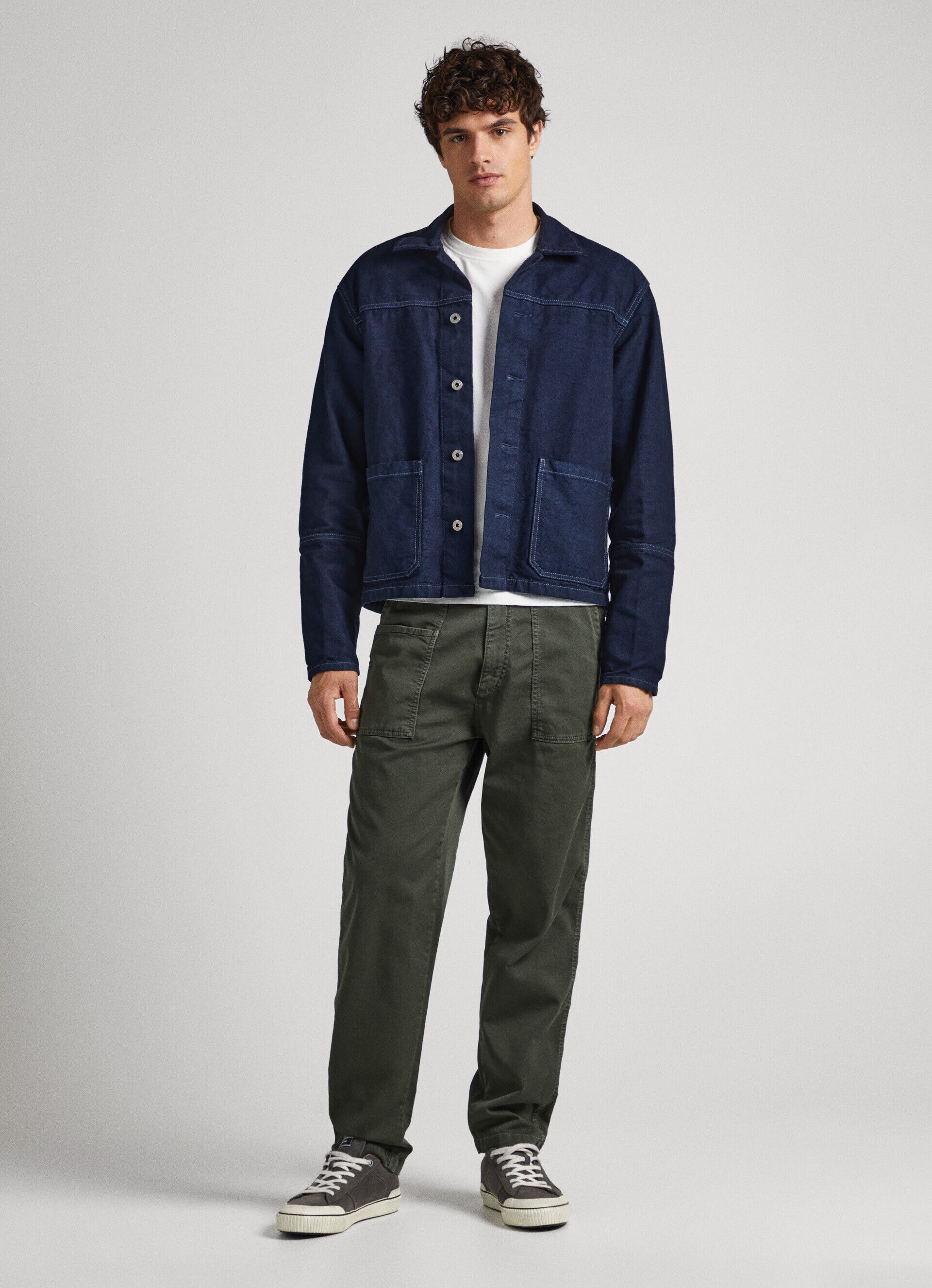 CALÇAS CHINOS FIT LOOSE NILS - verde oliva