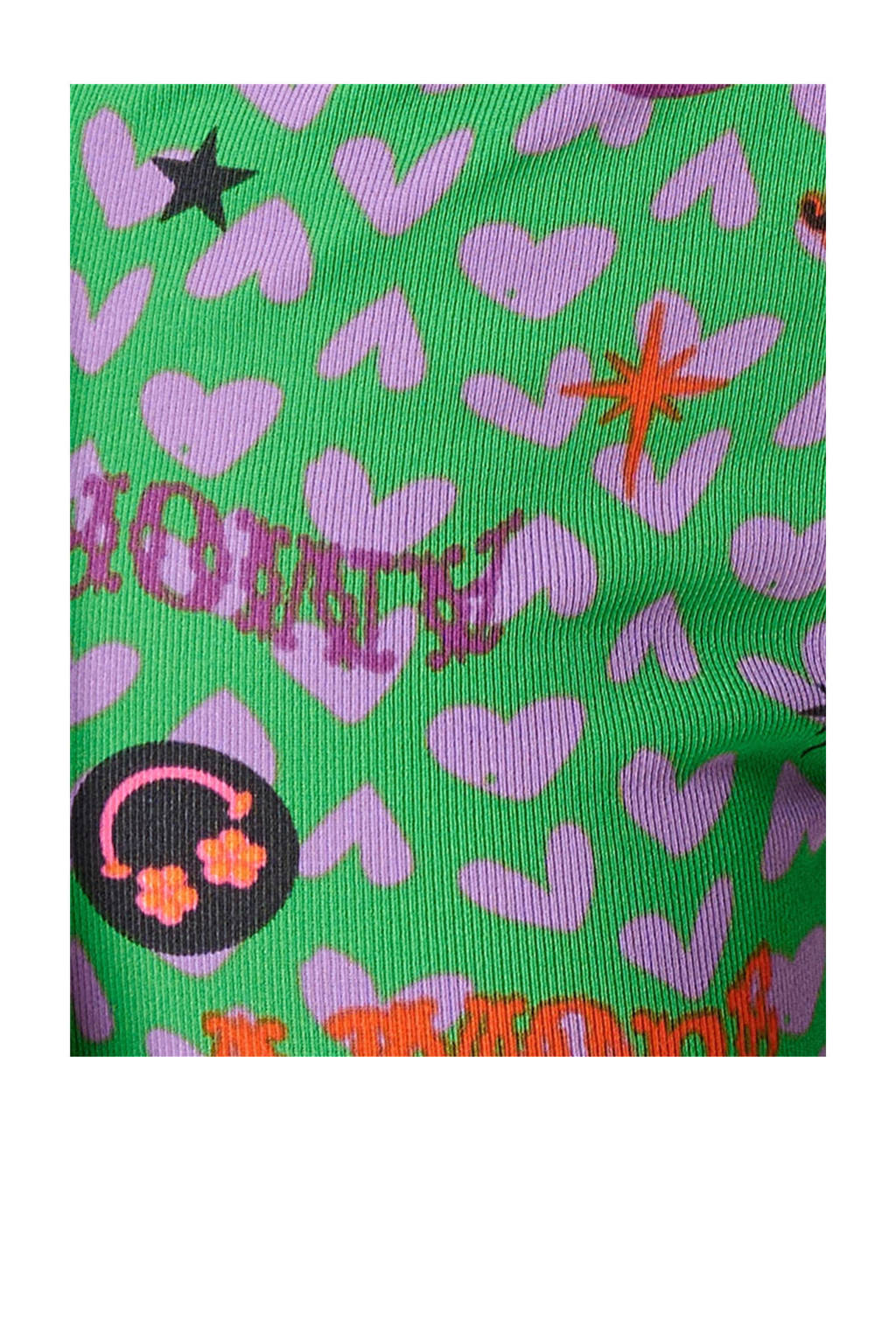 Shoeby broek met all over print groen