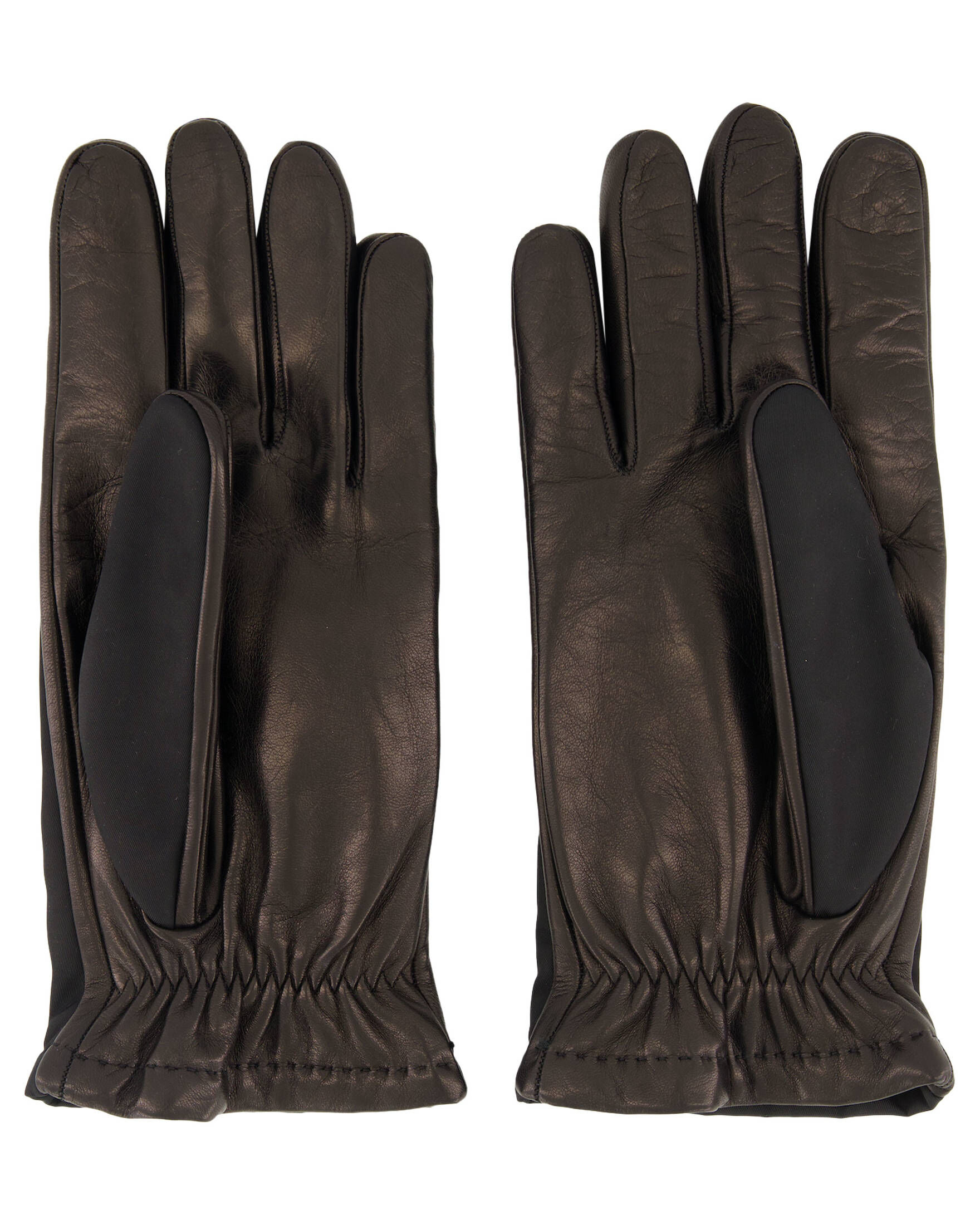 Prada| Herren Lederhandschuhe mit Re-Nylon und Kaschmir-Futter
