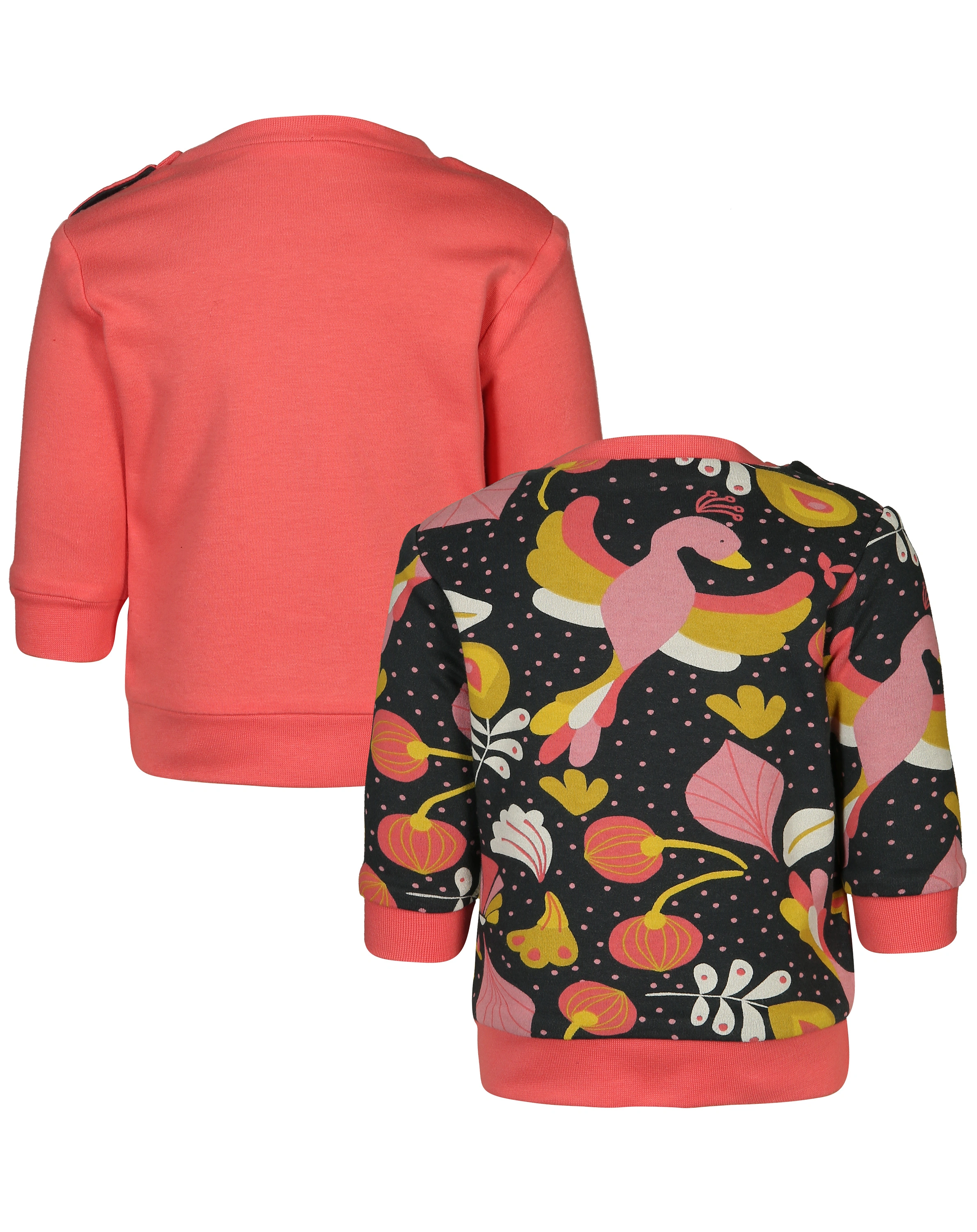 Wende-Sweatshirt SCHWAN - BABY in pink/anthrazit