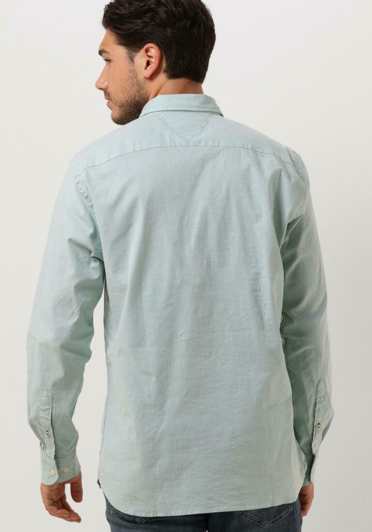 TOMMY HILFIGER groene tommy hilfiger casual overhemd 1985 flex oxford rf shirt