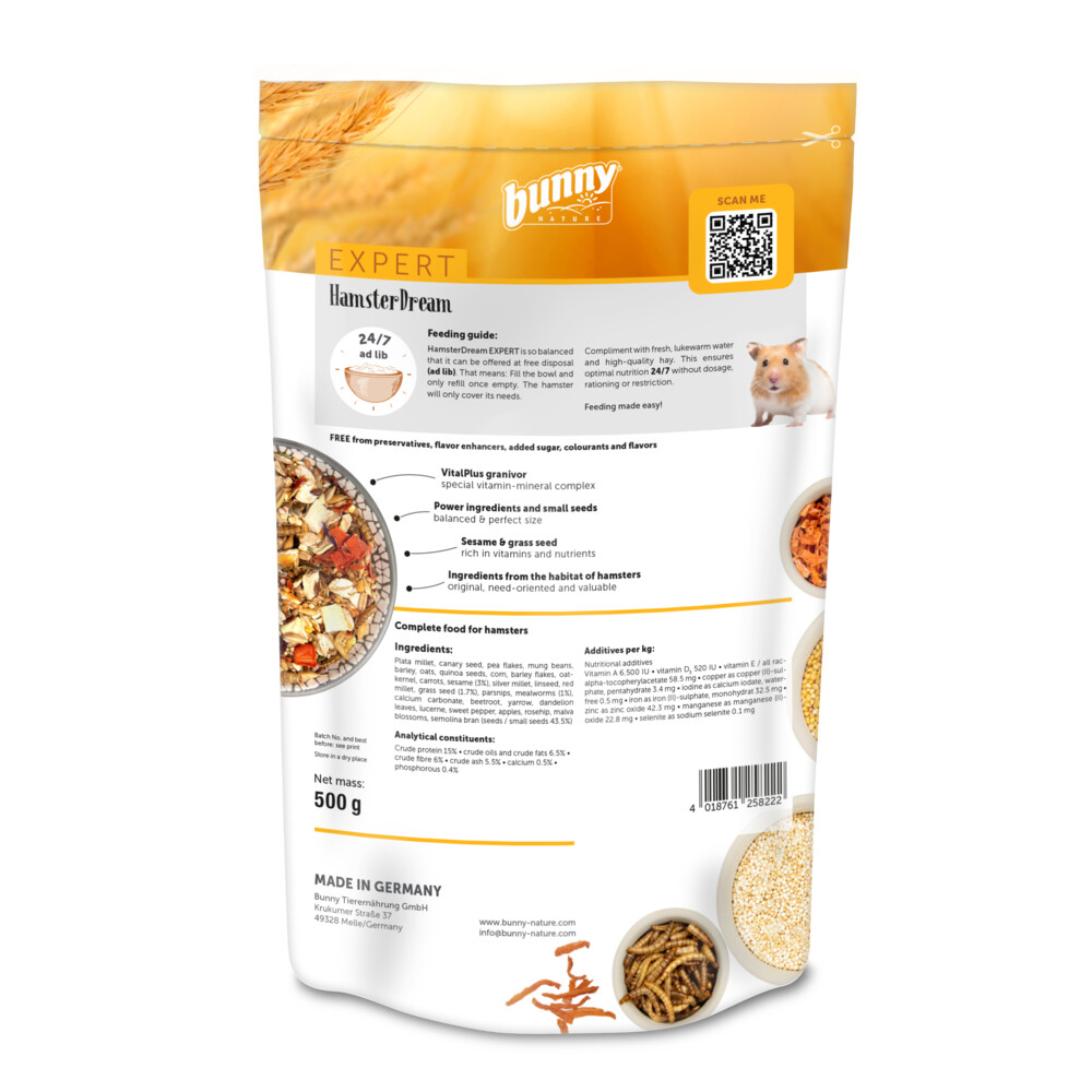 2x Bunny Nature Hamsterdroom Expert500 gr