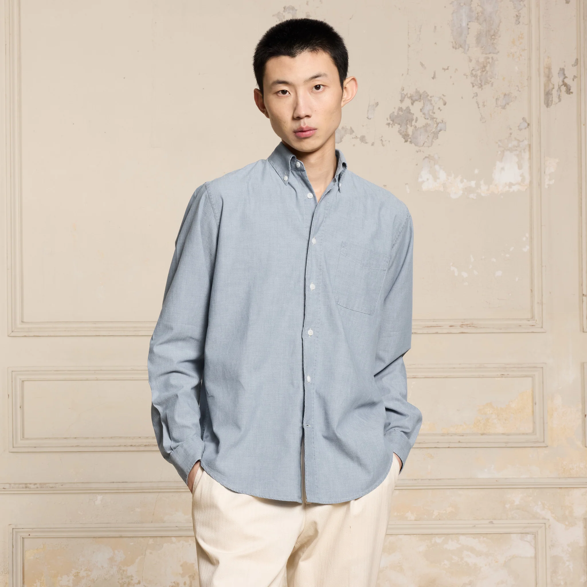 Blue chambray shirt