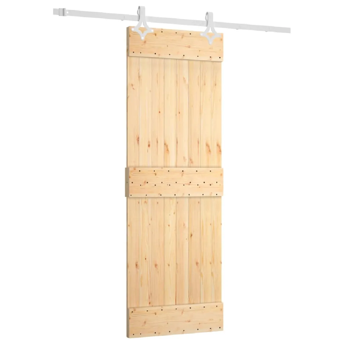 vidaXL Porte coulissante pin massif 70x210 cm