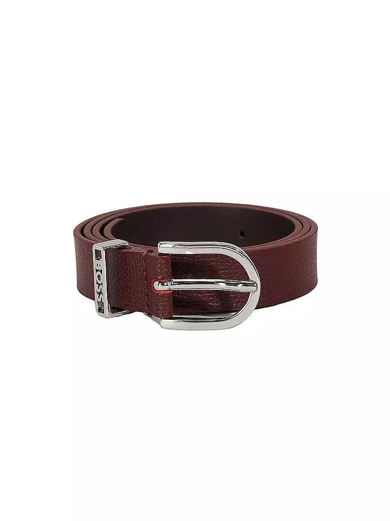 BOSS Ledergürtel SCARLET rot