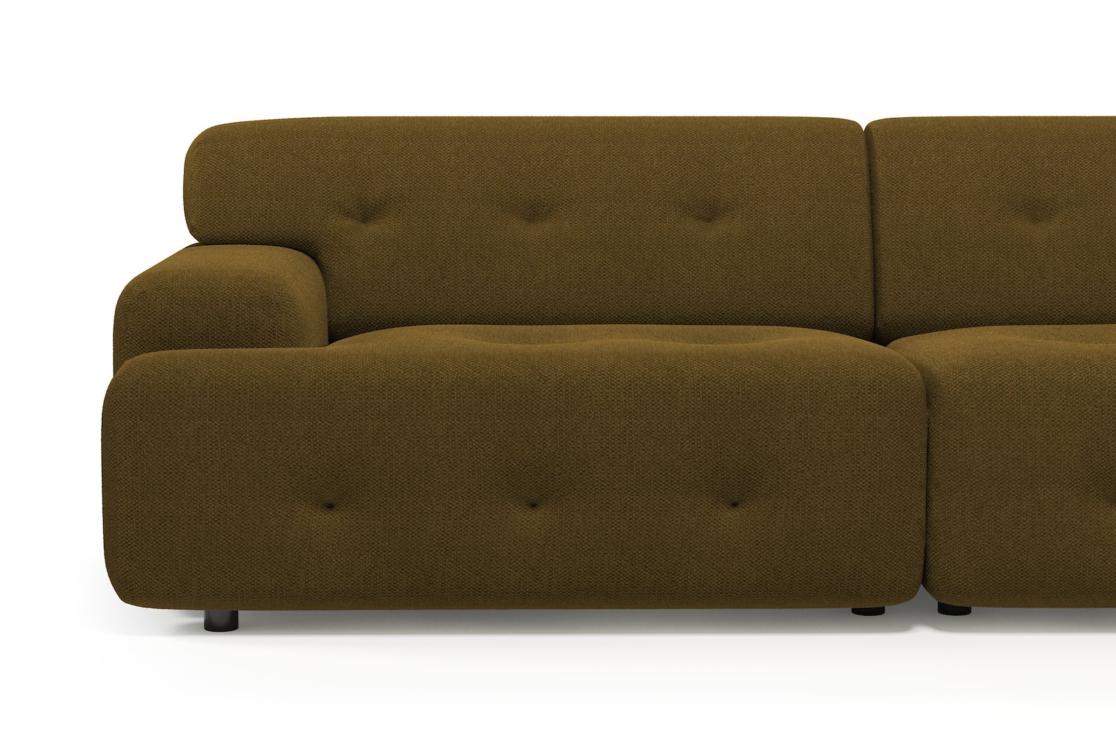 Bob 3-seter Tekstil Mito 14 Khaki med sorte ben.