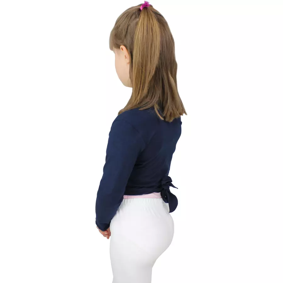 Aquarti Mädchen Ballett Bolero Langarm dunkelblau